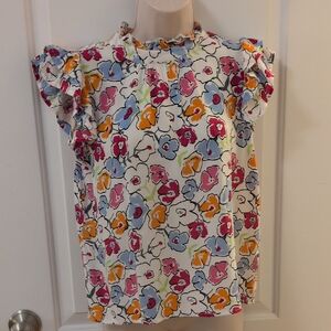 THML Floral Ruffle Detail Blouse